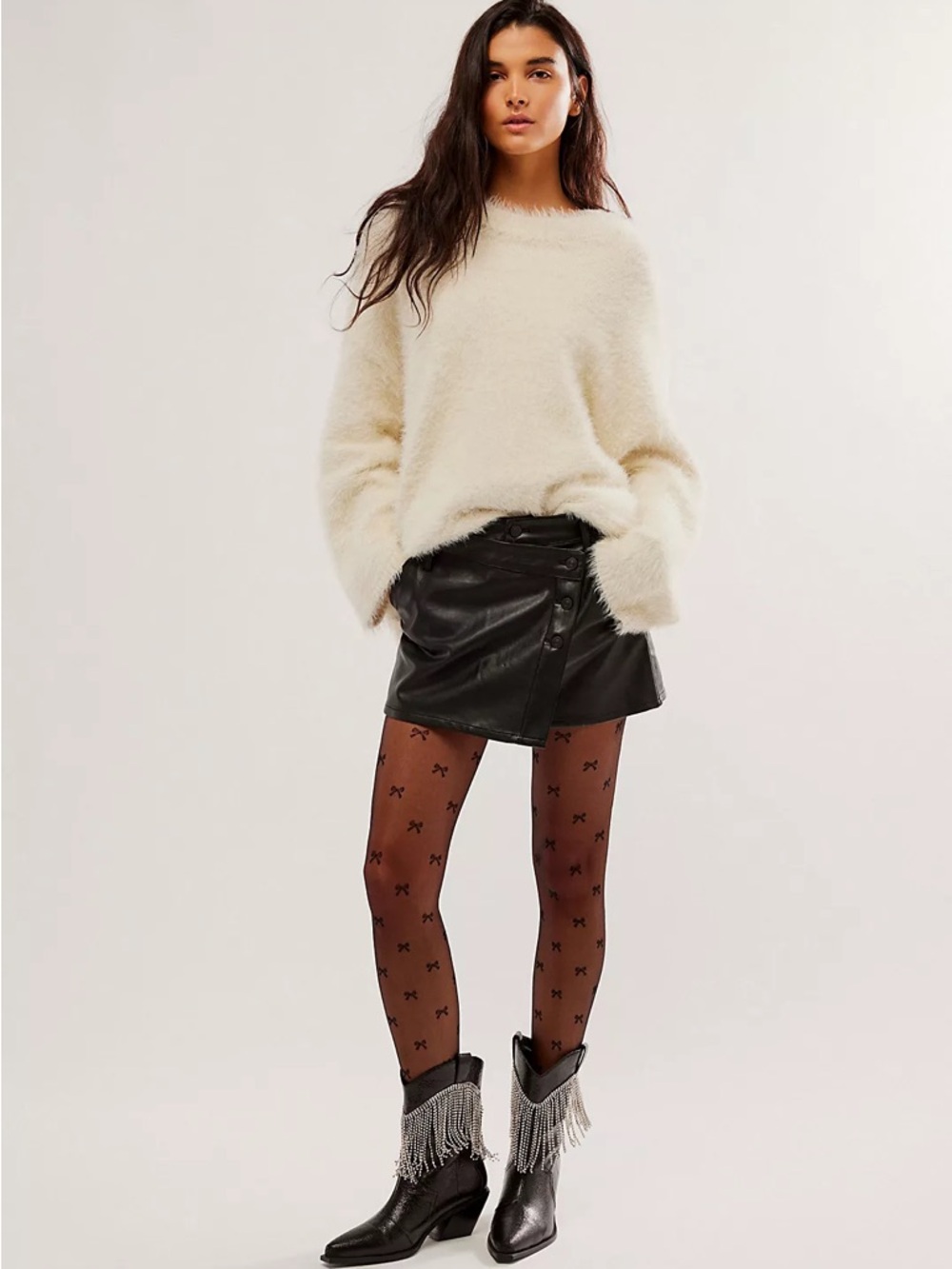 NWT Free People Wynne Vegan Mini Skirt